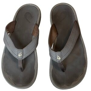 Olukai Ohana Beach Sandals Brown Thong Sandals Womens 7 EU 37